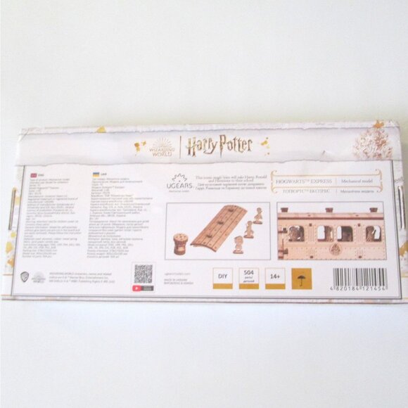 Ugears Hogwarts Train Mechanical Model Kit Wizarding World Spring Powered Sealed - Picture 7 of 10